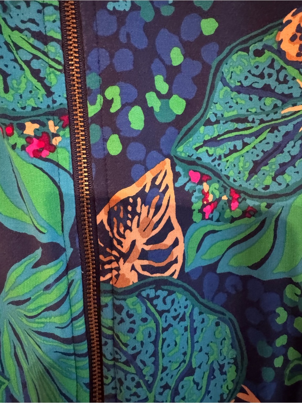 EUC LILLY PULITZER Leona Zip-up Jacket LOW TIDE NAVY LIFE OF THE PARTY, Size LAR - Picture 11 of 14